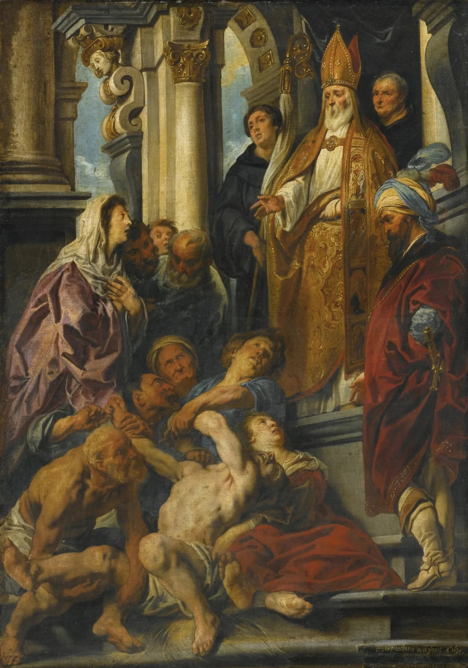 Saint Martin guérissant l'homme possédé - Jacob Jordaens image 1 copie de tableau peinte à la main