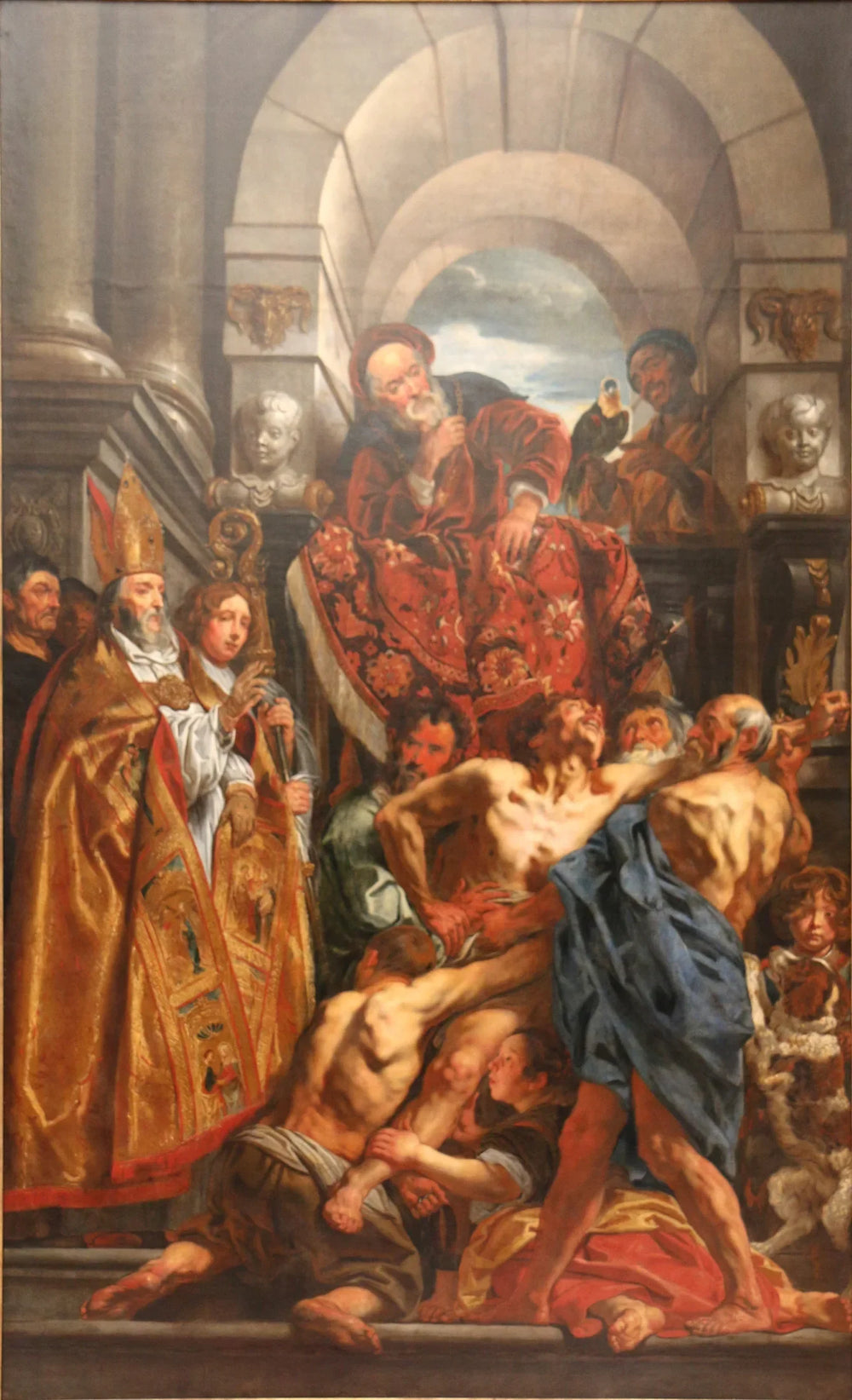 Saint Martin guérissant un poddédé - Jacob Jordaens image 1 tableau peint à l’huile sur toile