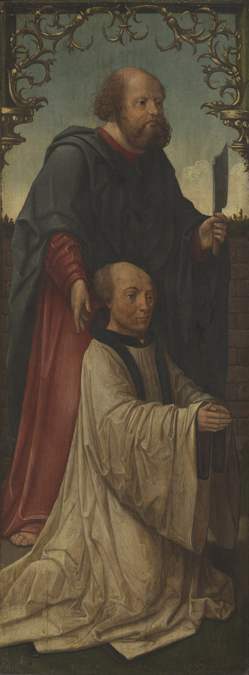 Matthias (?) und ein Spender; Andreas (auf der Rückseite) - Jacob Cornelisz van Oostsanen