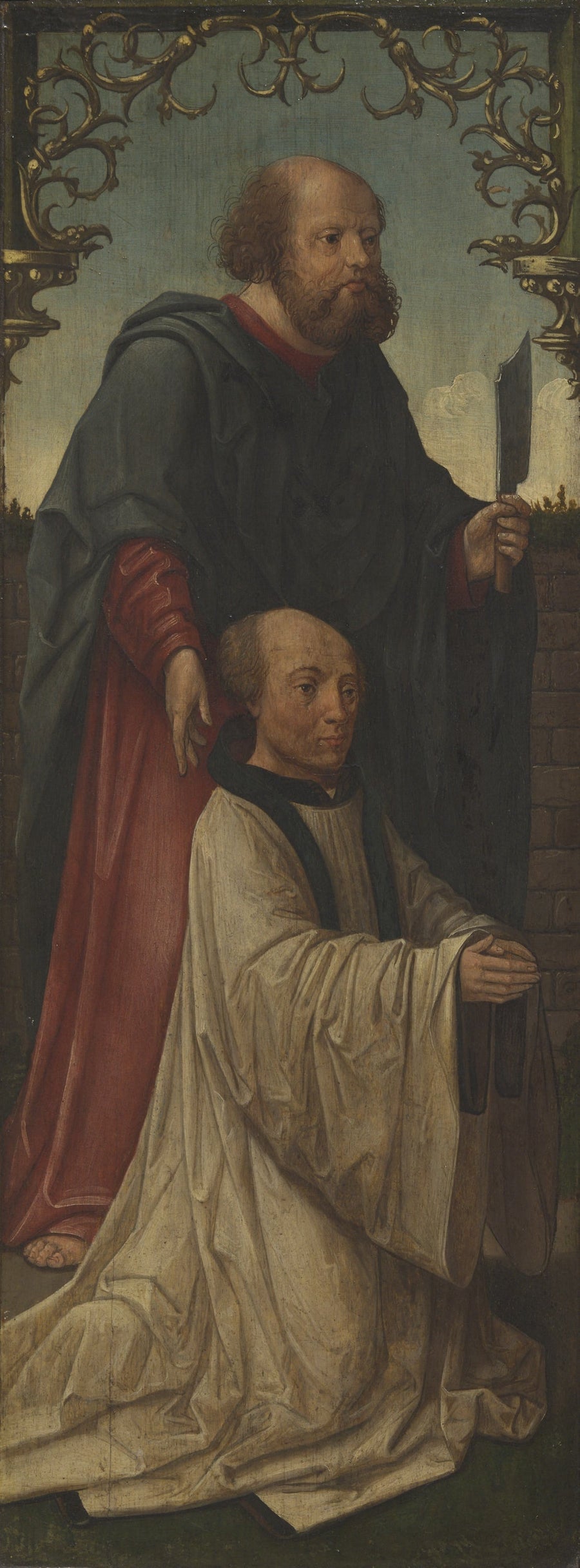 Matthias (?) und ein Spender; Andreas (auf der Rückseite) - Jacob Cornelisz van Oostsanen