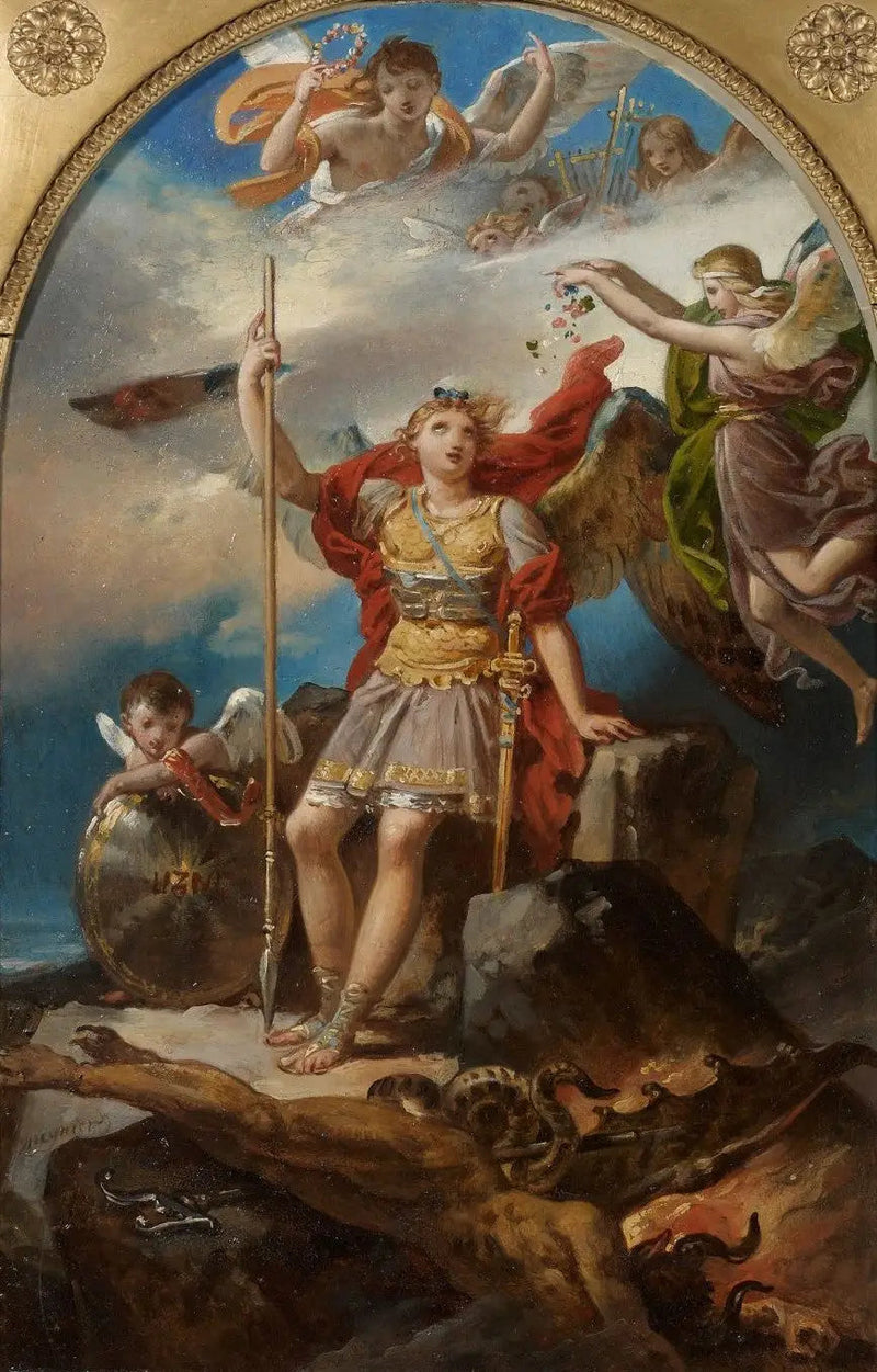 Saint Michel besiegt den Dämon - Charles Meynier