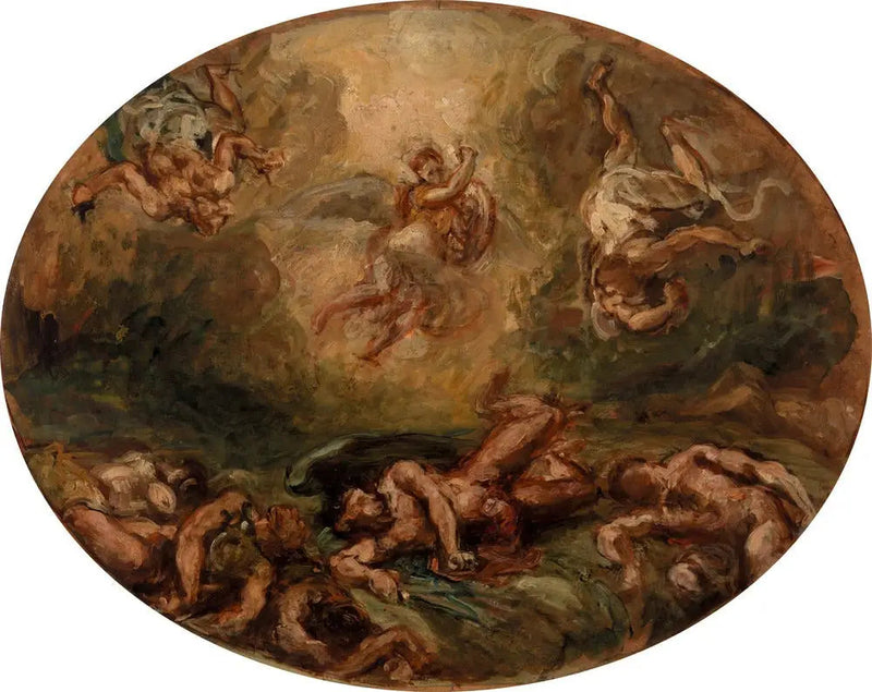 Der heilige Michael besiegt den Teufel - Eugène Delacroix