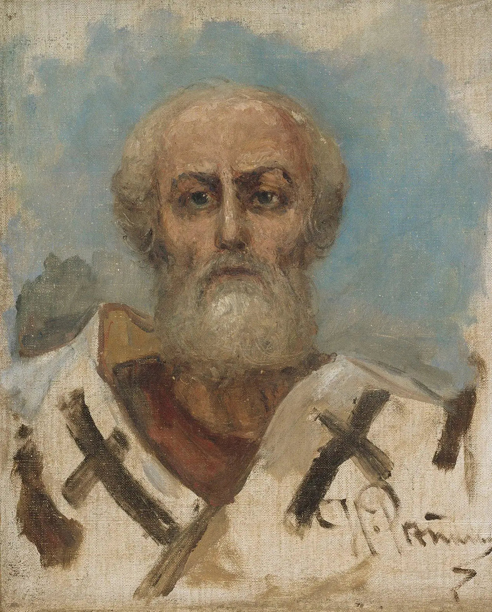 Saint Nicolas, croquis - Ilya Repin image 1 copie de tableau peinte à la main