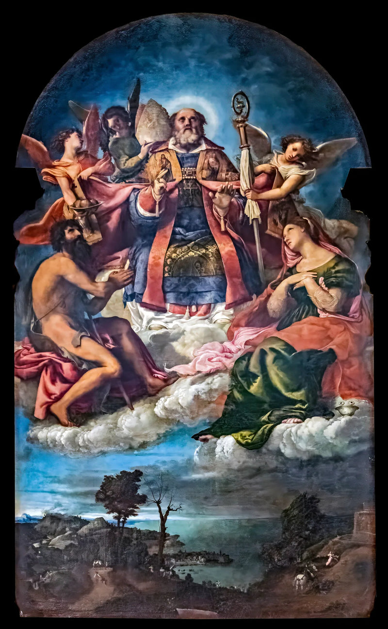Heiliger Nikolaus in Herrlichkeit - Lorenzo Lotto