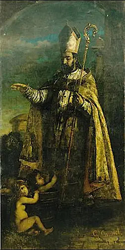 Sankt Nikolaus, der die kleinen Kinder auferweckt - Gustave Courbet