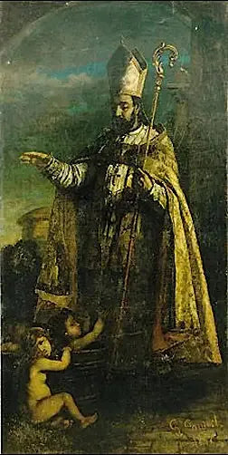 Sankt Nikolaus, der die kleinen Kinder auferweckt - Gustave Courbet