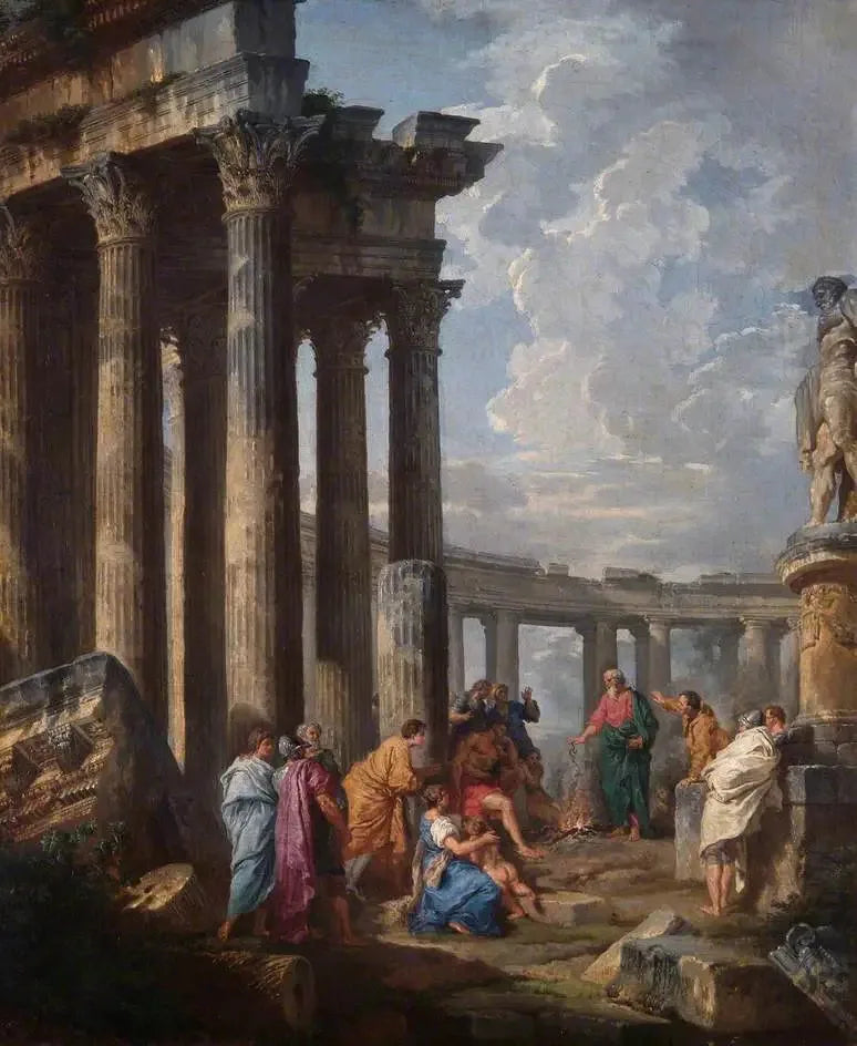 Paulus auf Malta, die Schlange ergreifend - Giovanni Paolo Panini