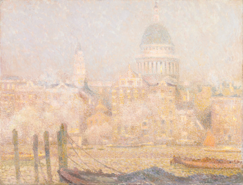 Saint-Paul Blick auf den Fluss - Morgenlicht im Winter - Henri Le Sidaner