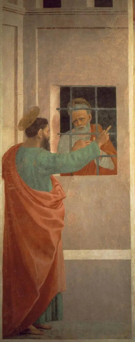 Saint Pierre en prison est visité par saint Paul - Filippino Lippi image 1 copie de tableau peinte à la main