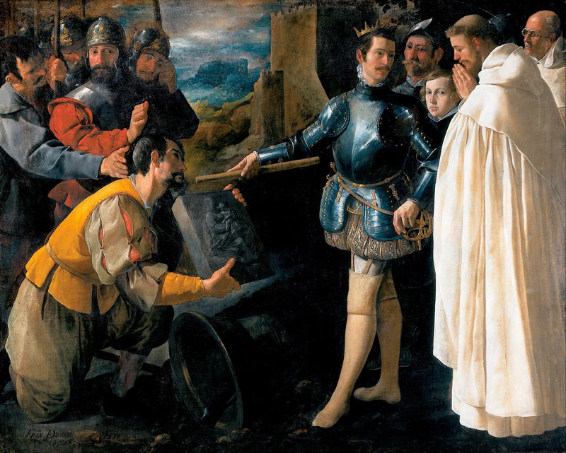 Saint Pierre Nolasco, der das Bild der Jungfrau von El Puig von Francisco de Zurbarán wiederherstellt