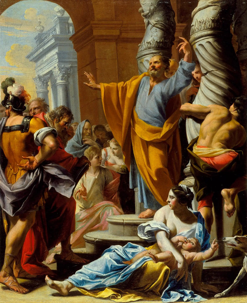 Saint Pierre predigt in Jerusalem - Charles Poerson