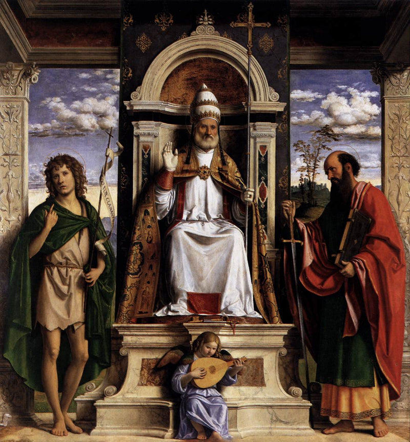 Der thronende heilige Petrus mit den Heiligen - Cima da Conegliano