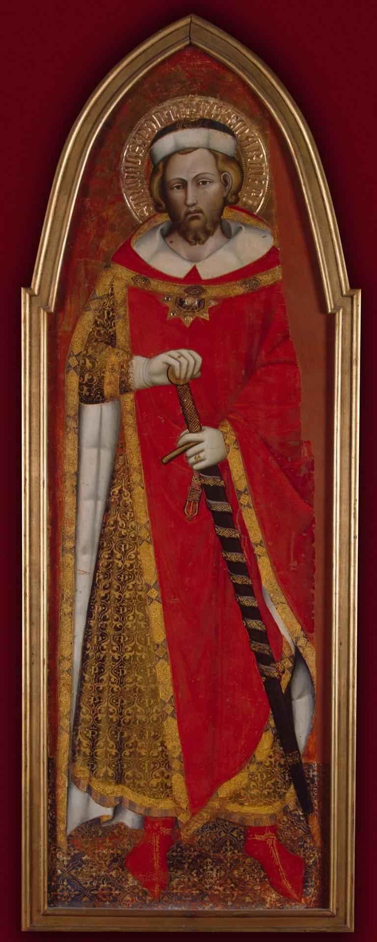 Saint Pontien (Flügel eines Polyptychs) - Spinello Aretino