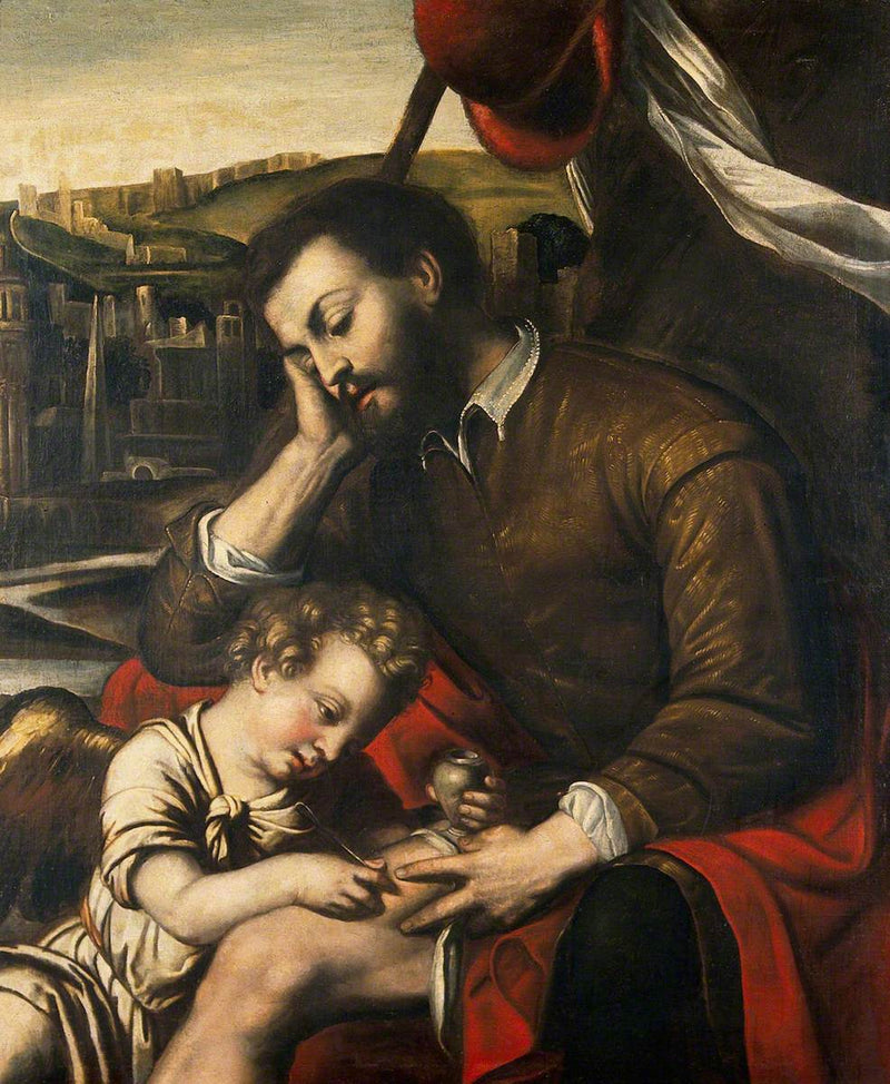 Sankt Roch und der Engel - Alessandro Bonvicino