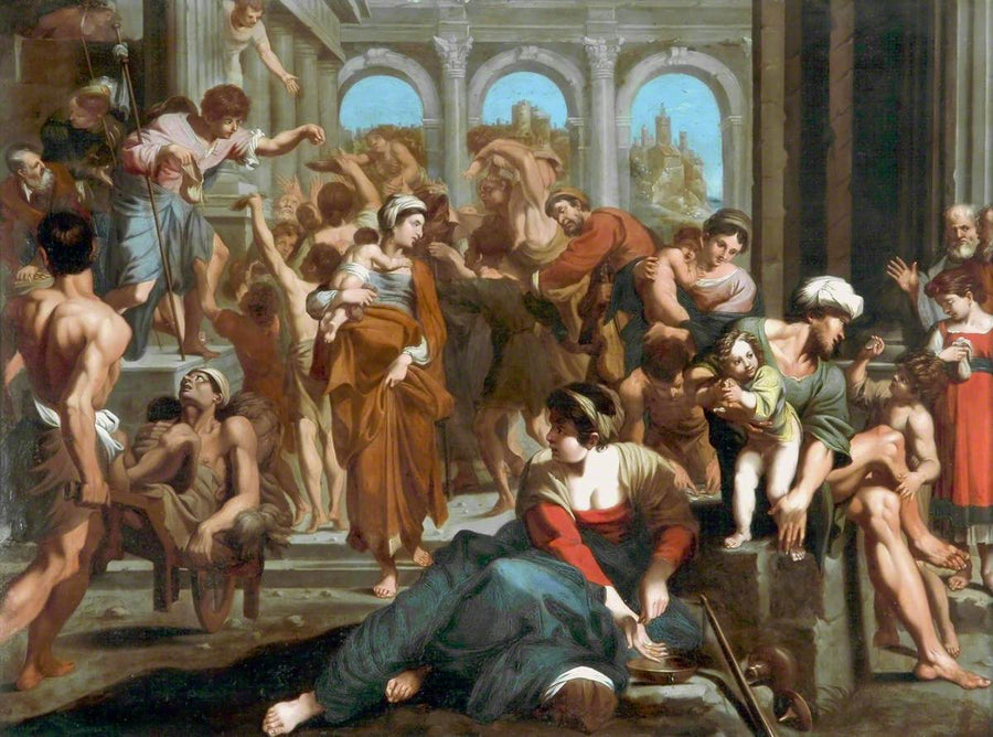Sankt Roch, der die Almosen verteilt - Annibale Carracci