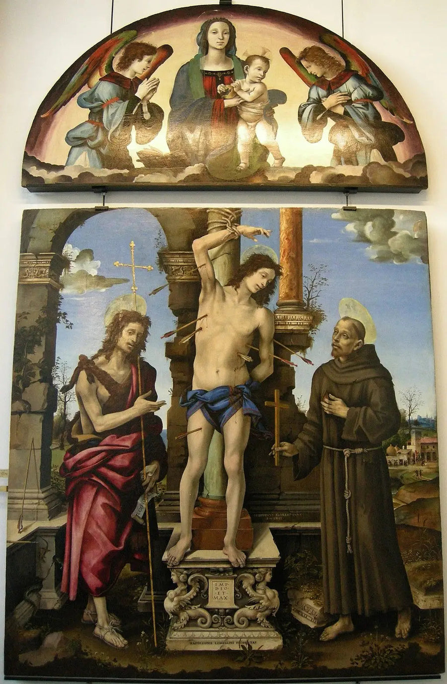 Sankt Sebastian mit der Jungfrau und dem Kind - Filippino Lippi
