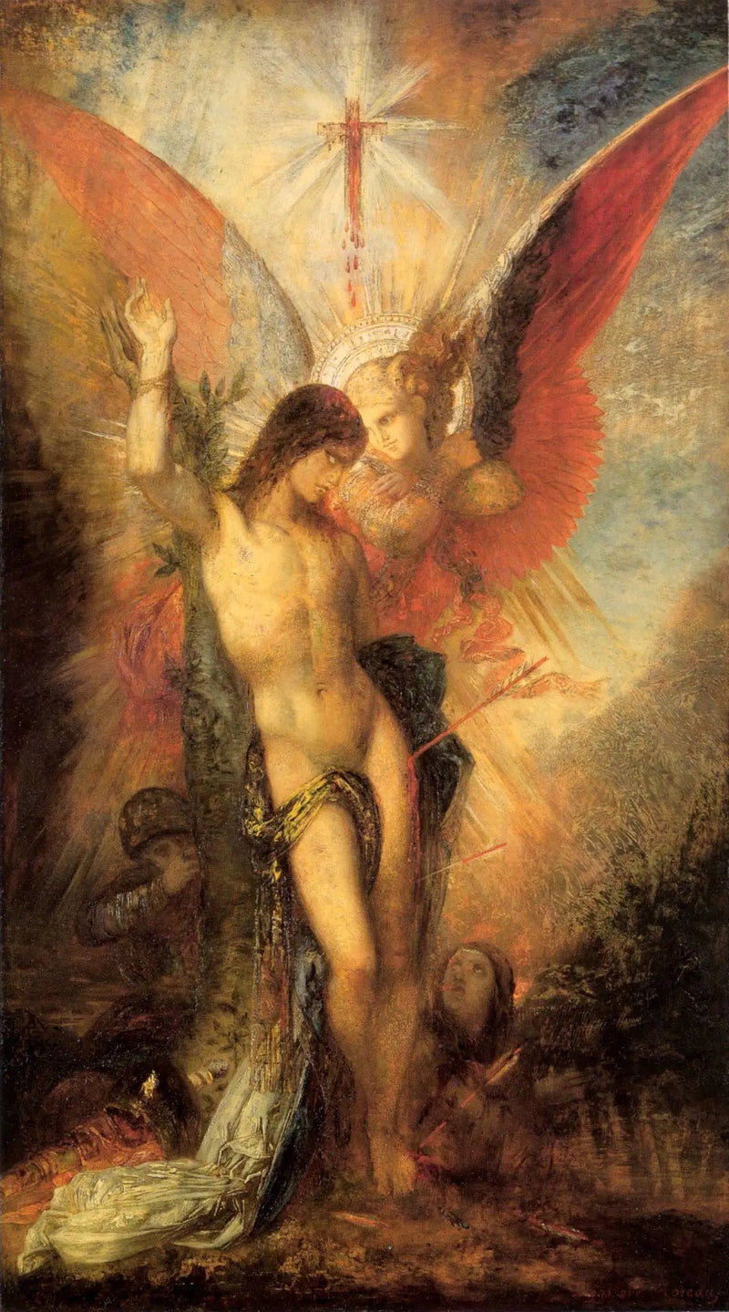 Saint-Sébastien und der Engel - Gustave Moreau