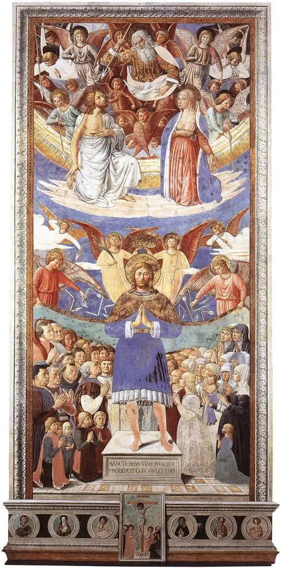 Saint Sebastian Fürsprecher - Benozzo Gozzoli