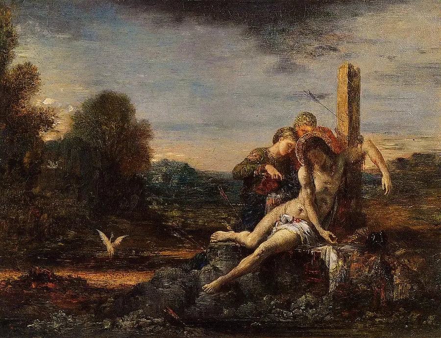 Heiliger Sebastian gepflegt von den heiligen Frauen - Gustave Moreau