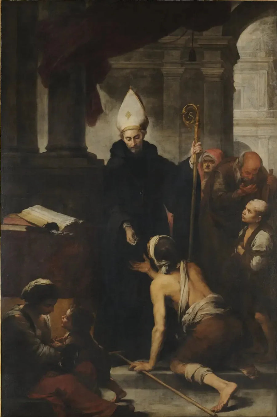 Saint Thomas de Villanueva spendet den Armen - Bartolomé Esteban Murillo