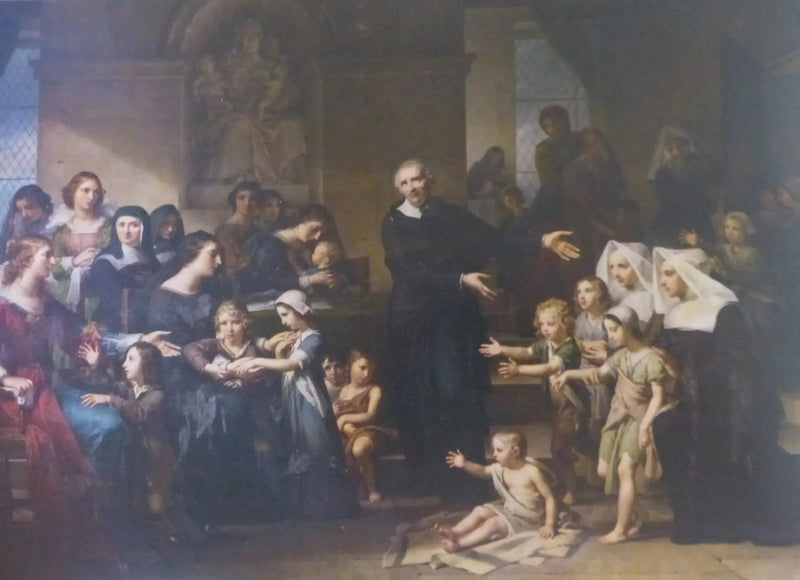 Vincent von Paul predigt die Nächstenliebe - Charles Meynier