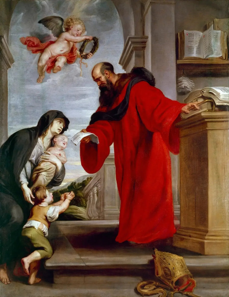Saint Yves von Tréguier, Schutzpatron der Anwälte, Verteidiger der Witwen und Waisen - Peter Paul Rubens