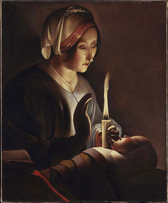 Heilige Anna mit dem Jesuskind - Georges de La Tour