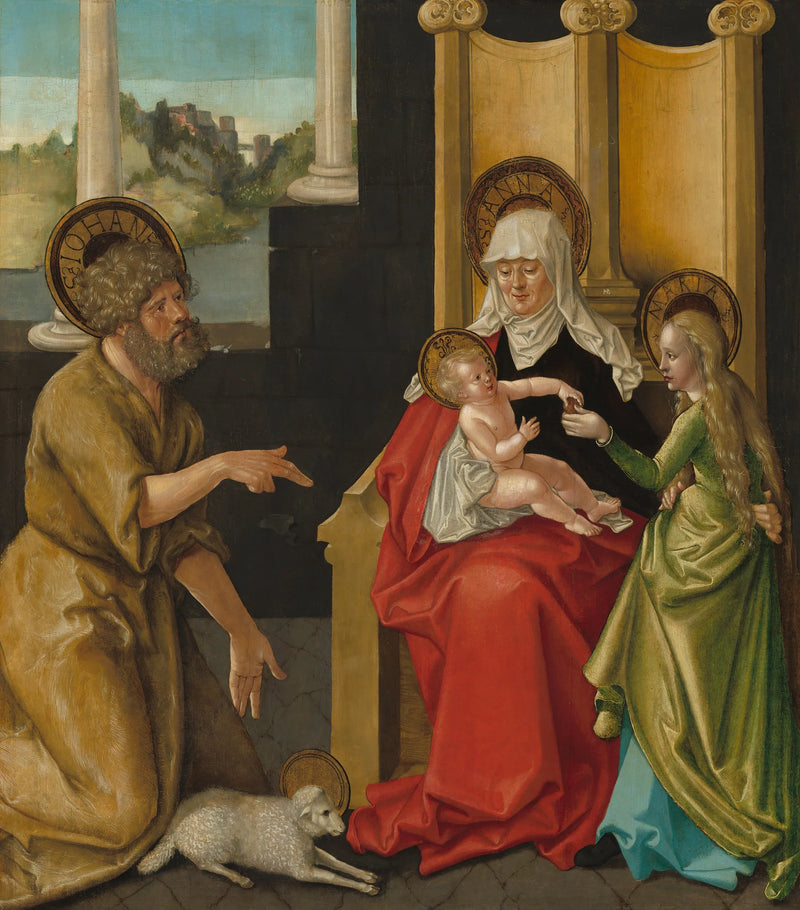 Heilige Anna mit dem Jesuskind, der Jungfrau und Johannes dem Täufer - Hans Baldung Grien