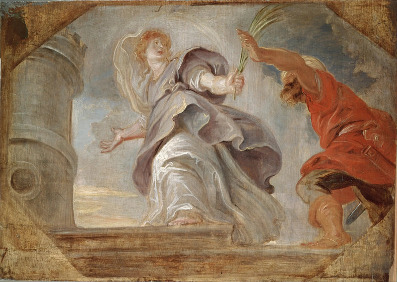 Heilige Barbara flieht vor ihrem Vater - Peter Paul Rubens
