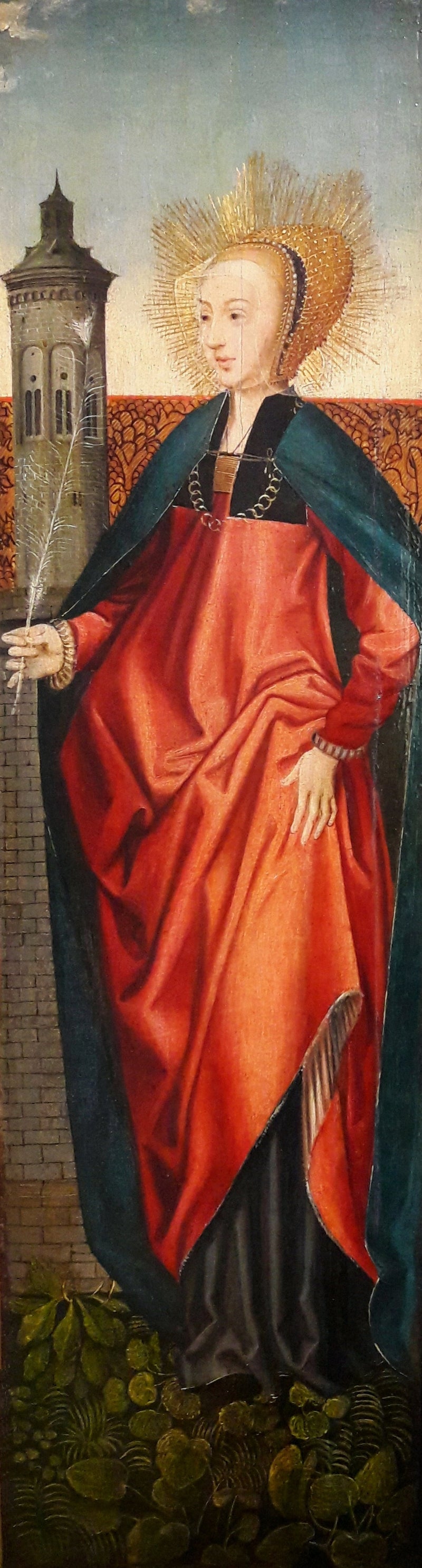 Heilige Barbara. - Jacob Cornelisz van Oostsanen