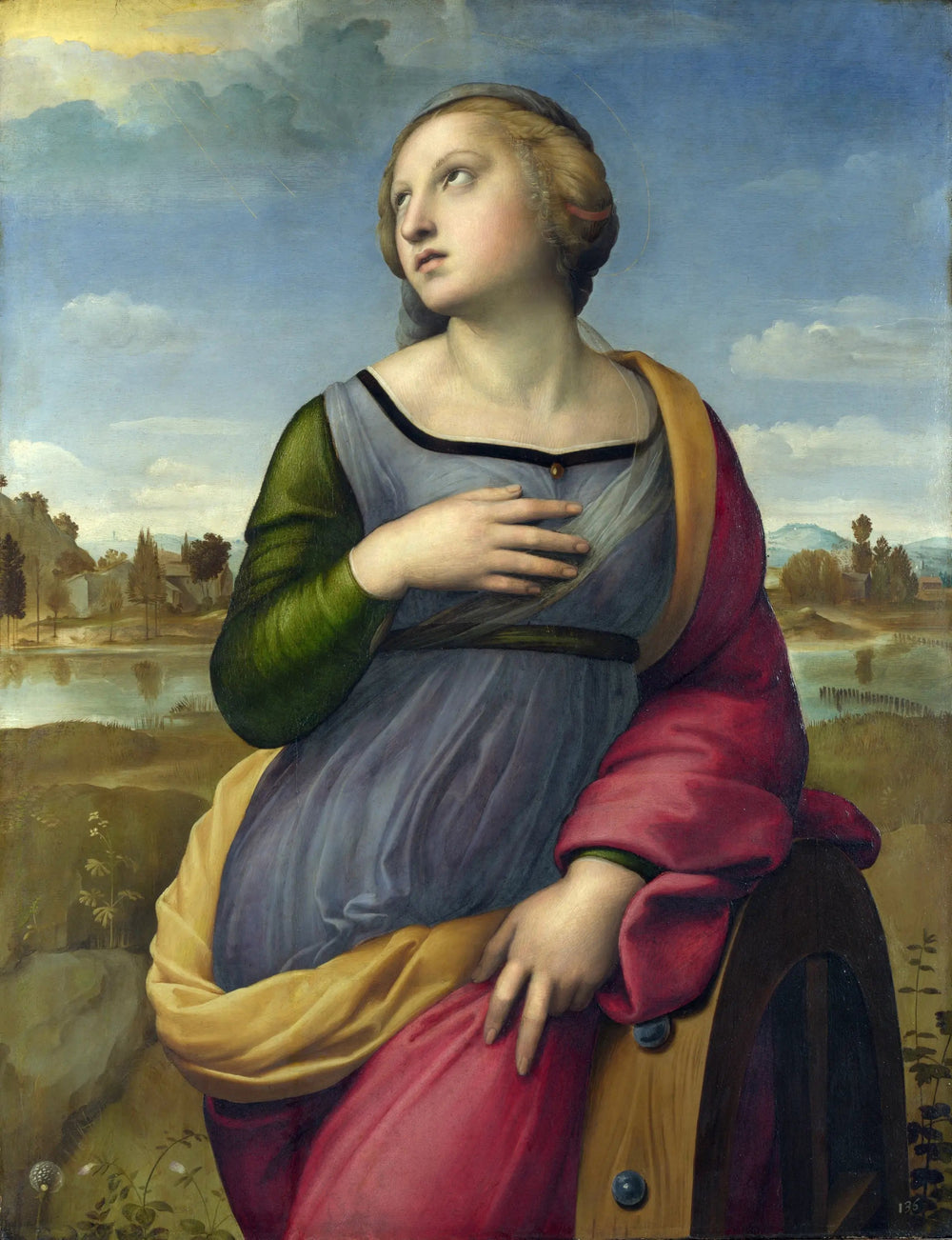 Sainte Catherine d'Alexandrie - Raphaël Sanzio image 1 copie peinte à la main à l’huile
