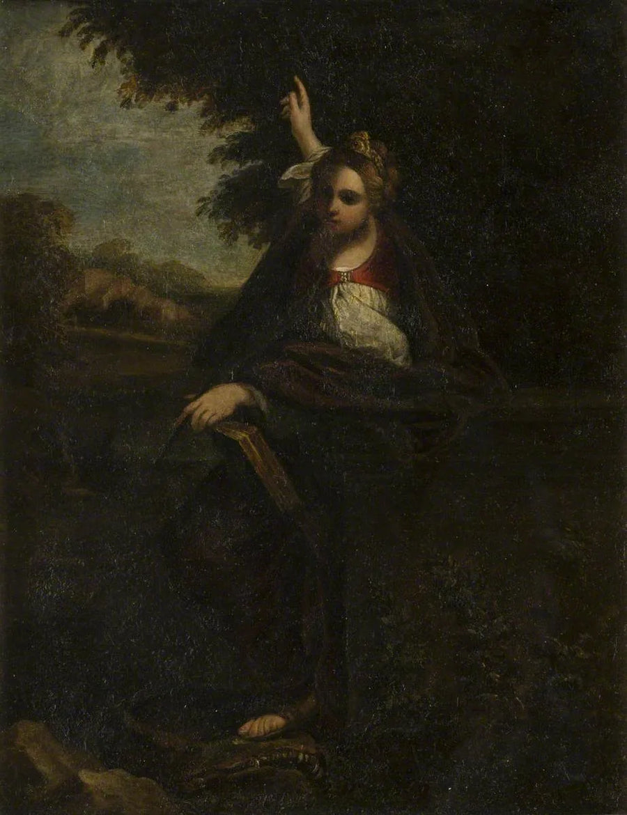 Heilige Katharina in einer Landschaft - Annibale Carracci