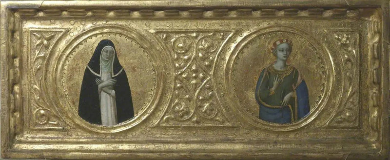 Sainte Catherine de Sienne und Sainte Cécile (Prägel, linke Tafel) - Fra Angelico