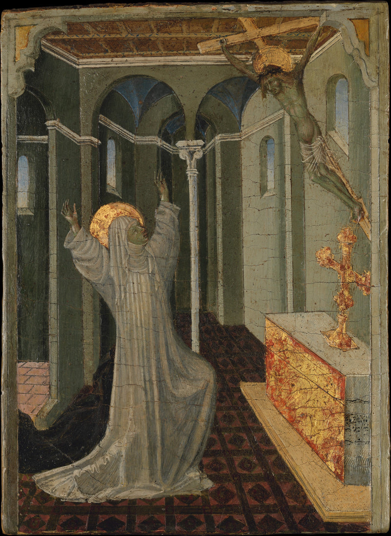 Heilige Katharina von Siena, die die Stigmata empfängt - Giovanni di Paolo