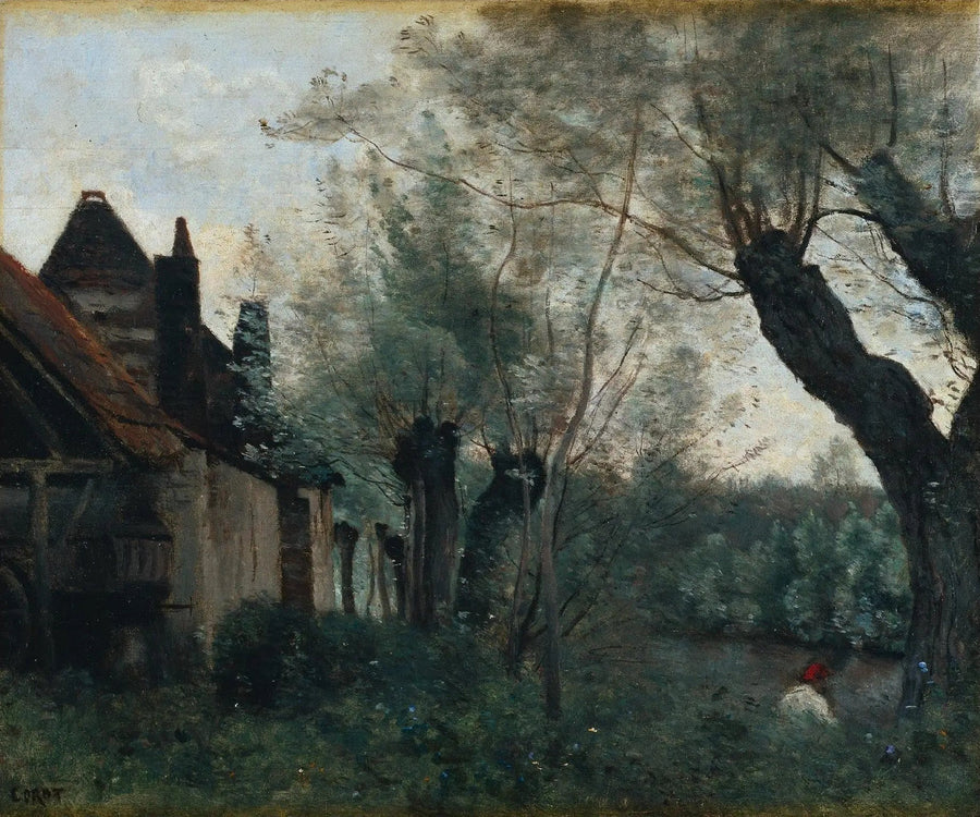 Sainte-Catherine-lez-Arras, Weiden und Fachwerkhäuser - Jean-Baptiste Camille Corot