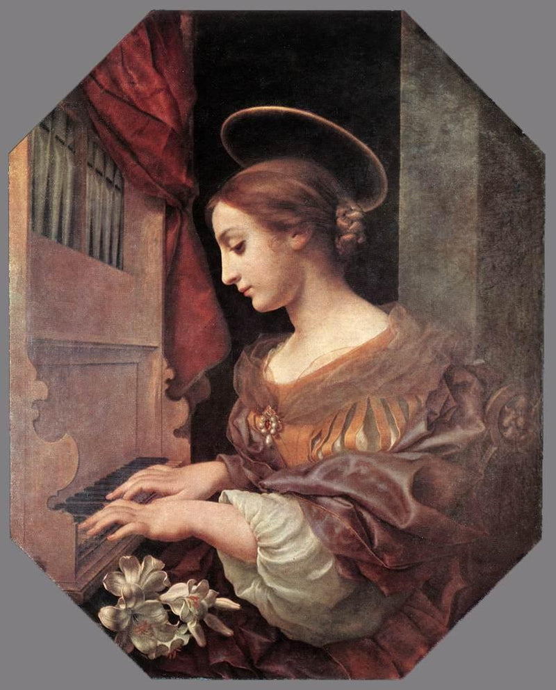 Heilige Cäcilia an der Orgel. - Carlo Dolci