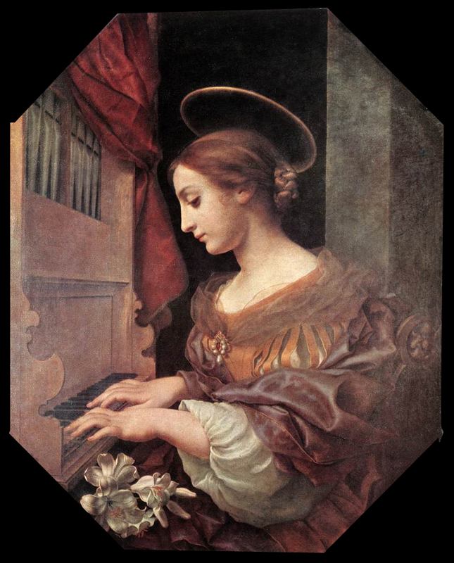Heilige Cäcilia an der Orgel - Carlo Dolci