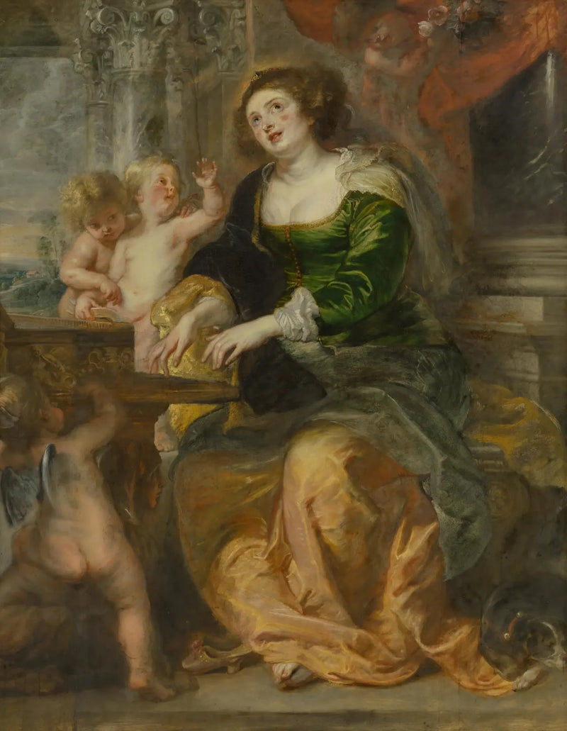 Heilige Cäcilia spielt das Virginal - Peter Paul Rubens