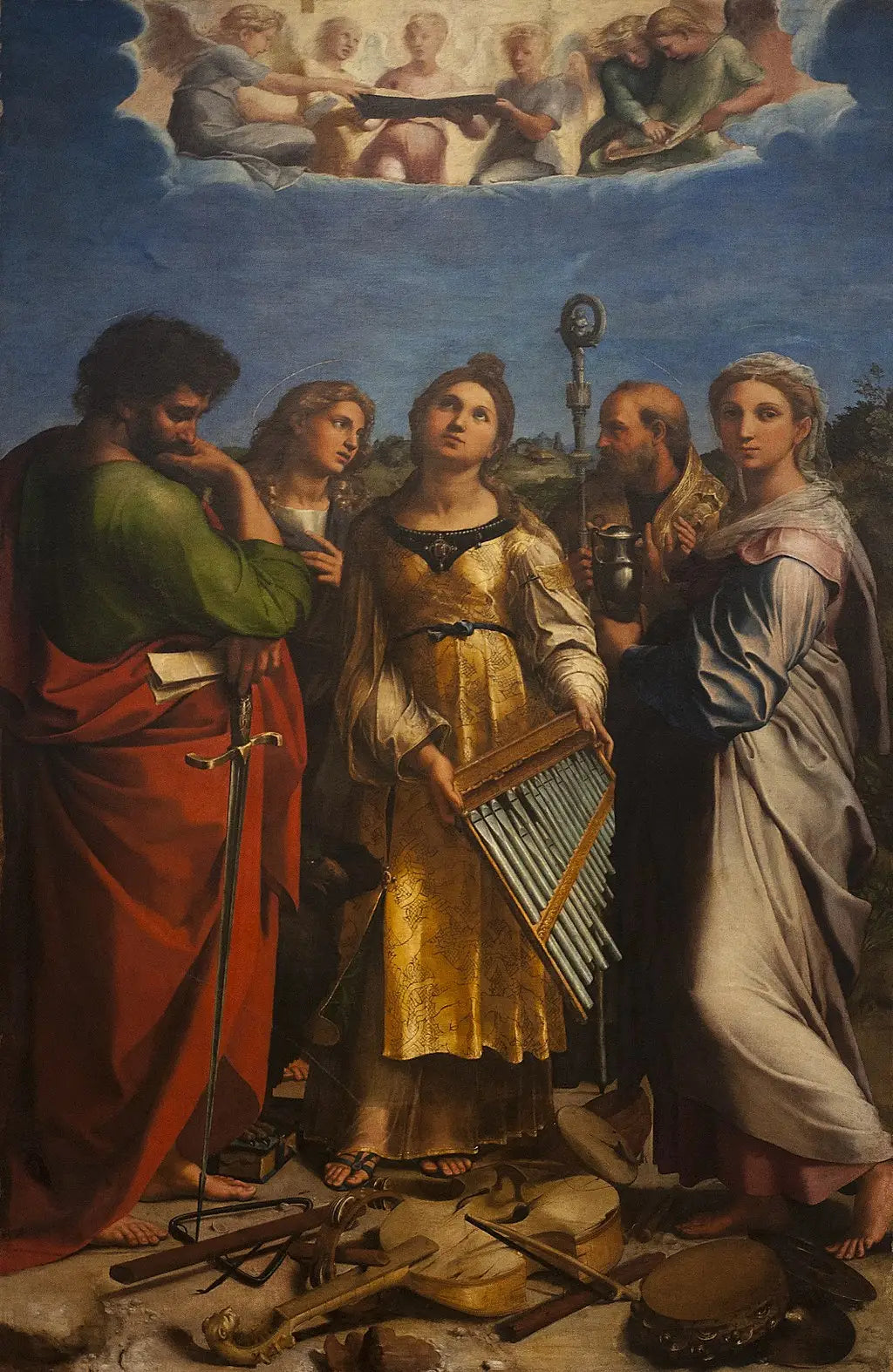 Sainte Cécile - Raphaël Sanzio image 1 reproduction de peinture à l’huile