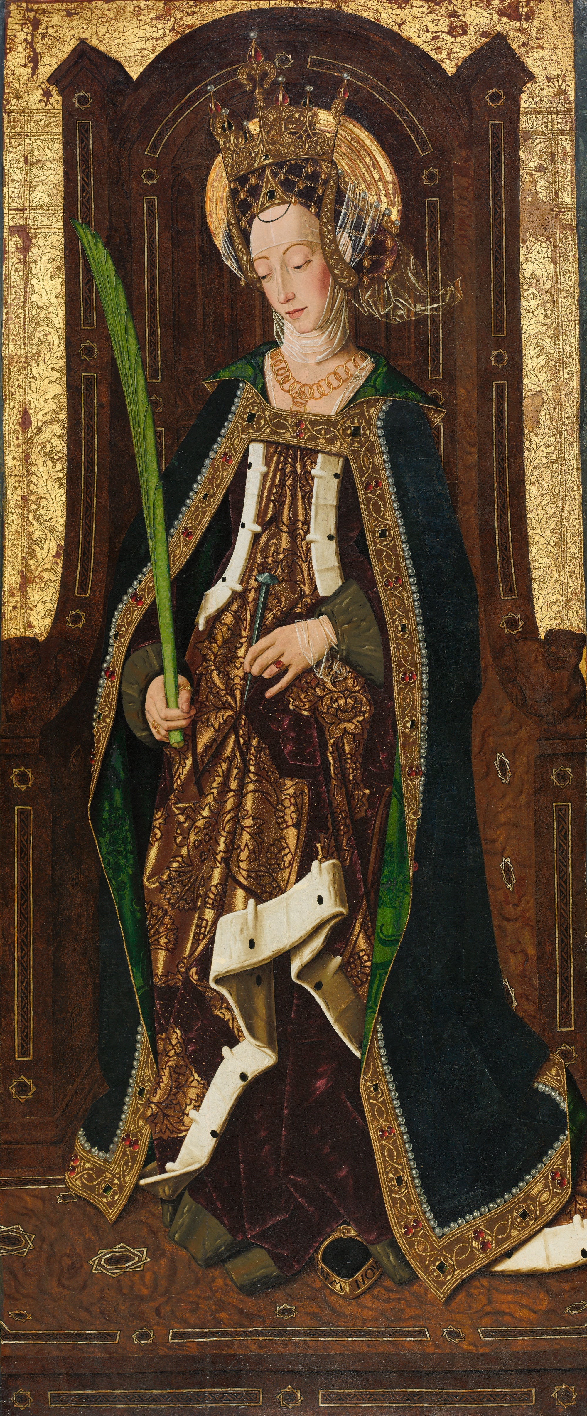 Sainte Engratia - Bartolomé Bermejo image 1 copie peinte à la main à l’huile