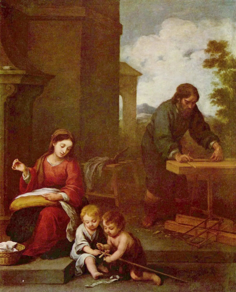 Heilige Familie mit Johannes dem Täufer - Bartolomé Esteban Murillo