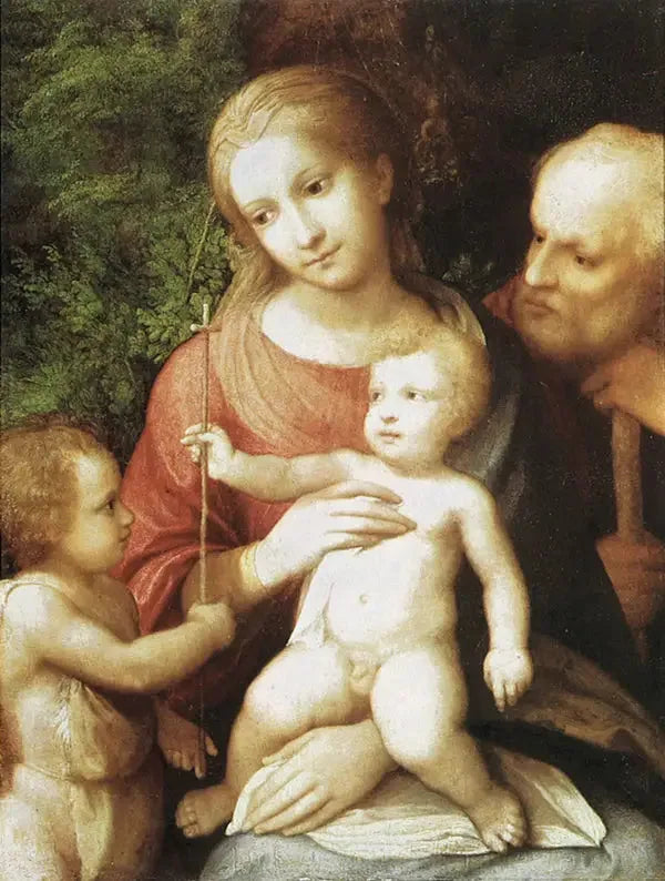 Heilige Familie mit dem kleinen Johannes dem Täufer - Antonio da Correggio