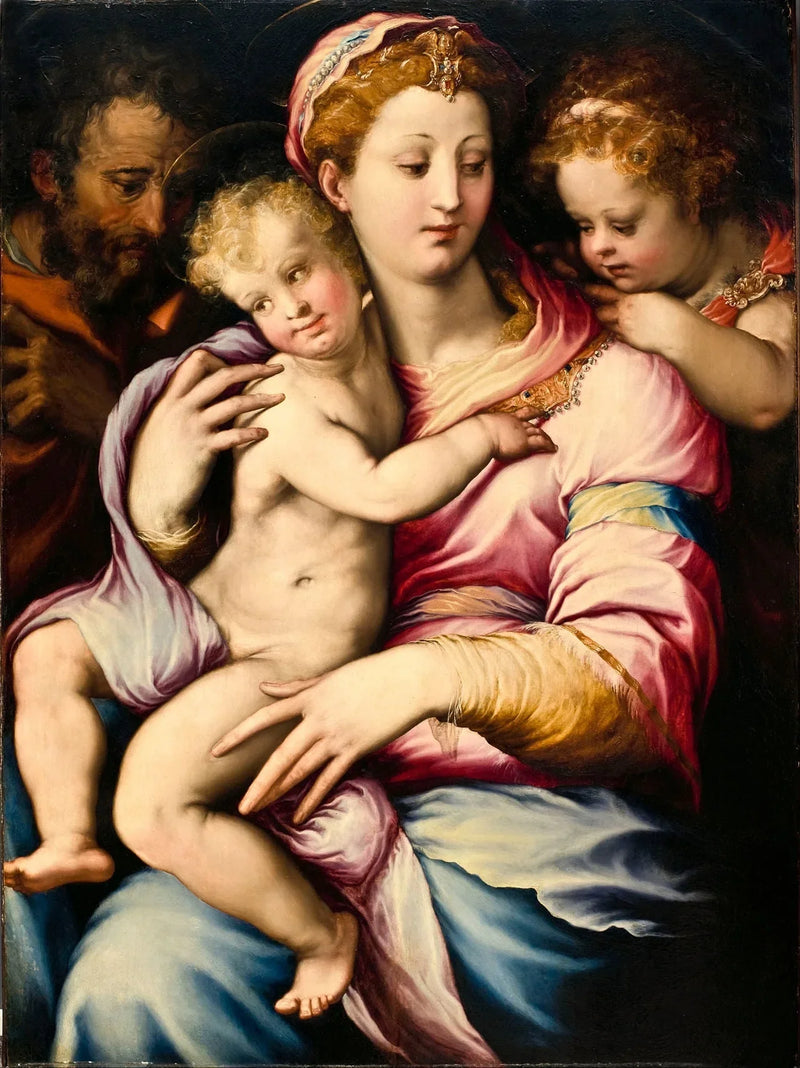 Heilige Familie mit Johannes dem Täufer - Francesco Salviati