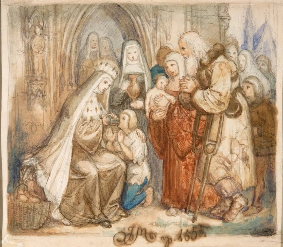 Sainte Jadwige unter den Armen - Jan Matejko