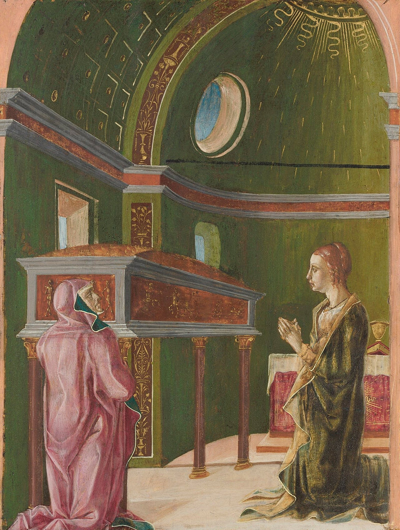 Heilige Lucia und Heilige Eutychia im Heiligtum der Heiligen Agatha - Cosmé Tura