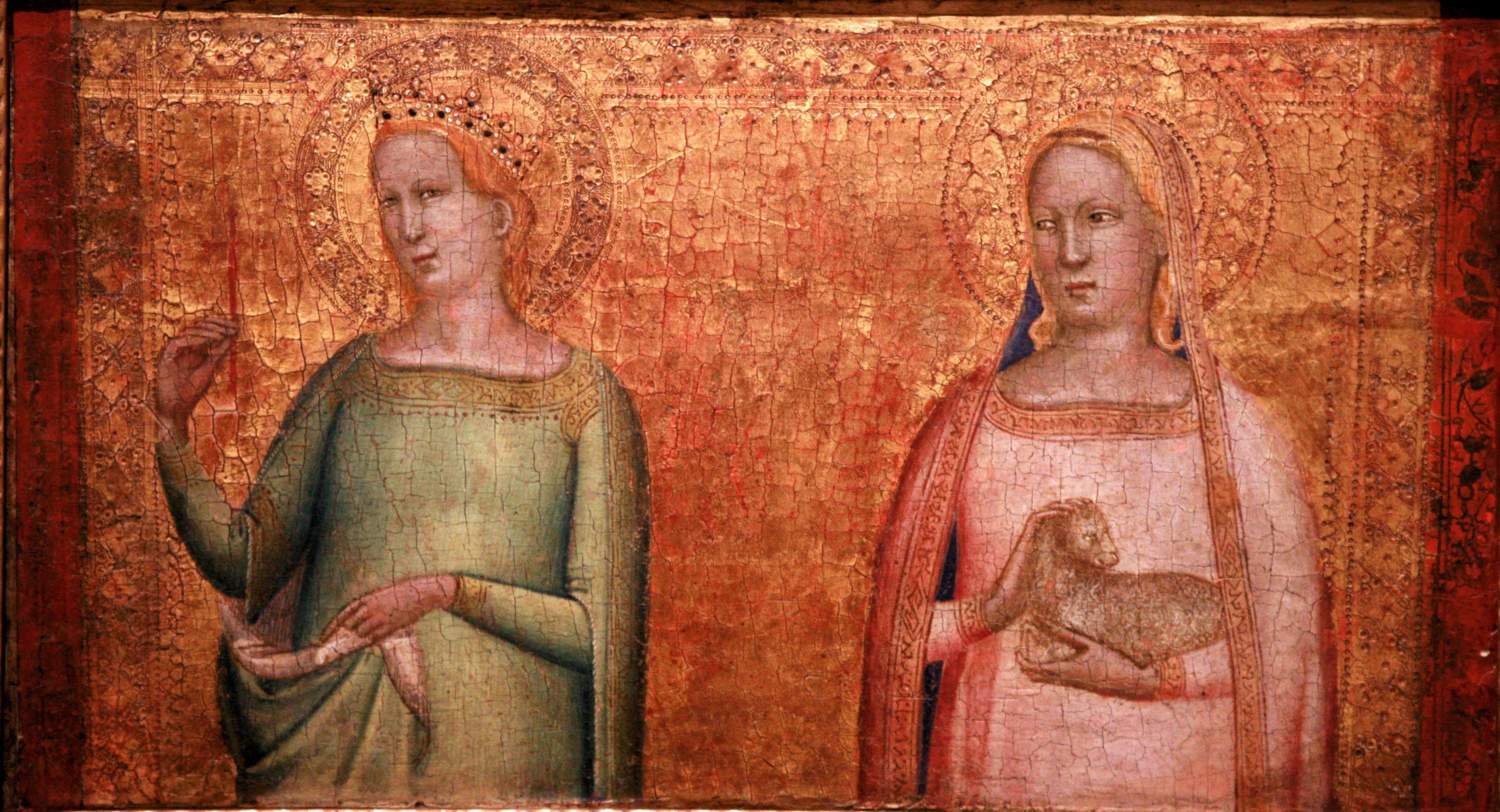 Sainte Marguerite et Sainte Agnès - Bernardo Daddi - Alpha Reproduction