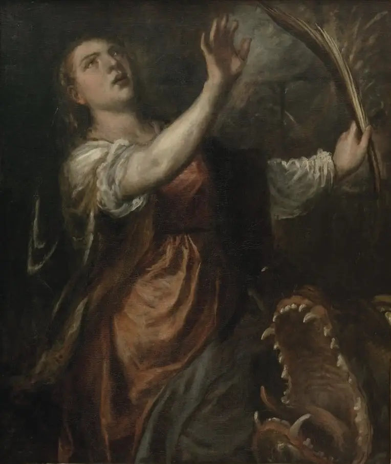 Sainte Marguerite und der Drache - Titian
