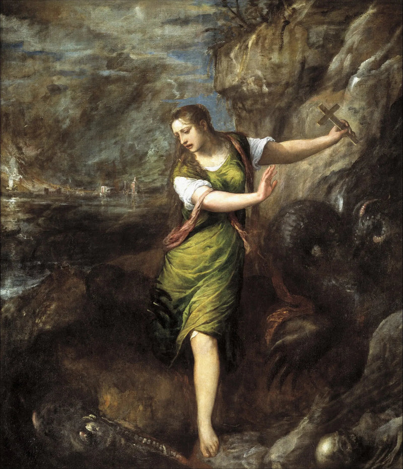 Sainte Marguerite und der Drache - Titian