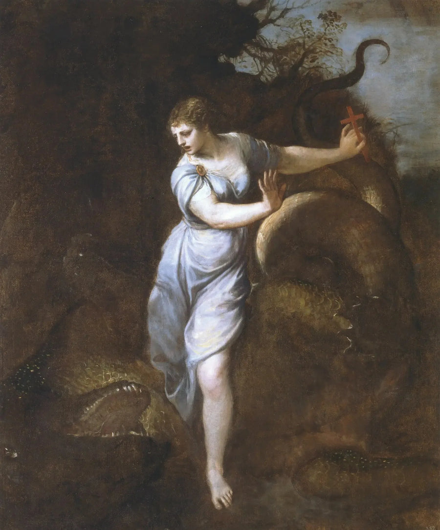 Sainte Marguerite und der Drache - Titian