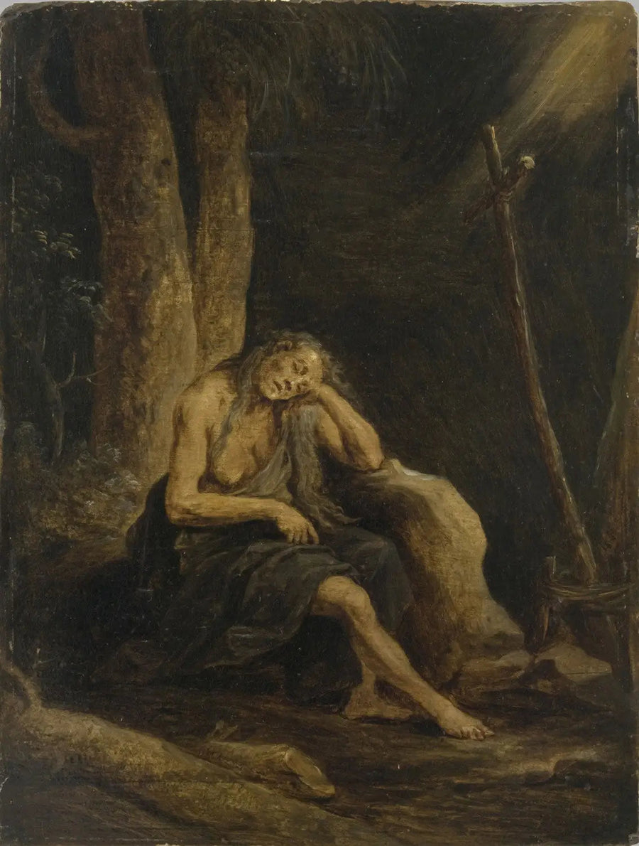 Heilige Maria aus Ägypten in der Wüste - David Teniers der Jüngere